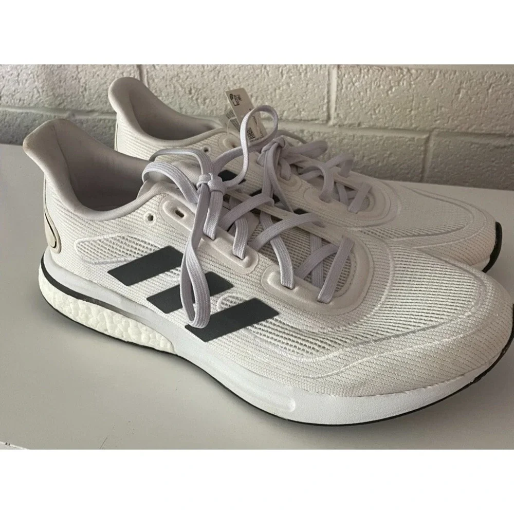 Adidas White Black Supernova FV6026 Running Walking Sport Shoe Men‎ Size 8 *READ
